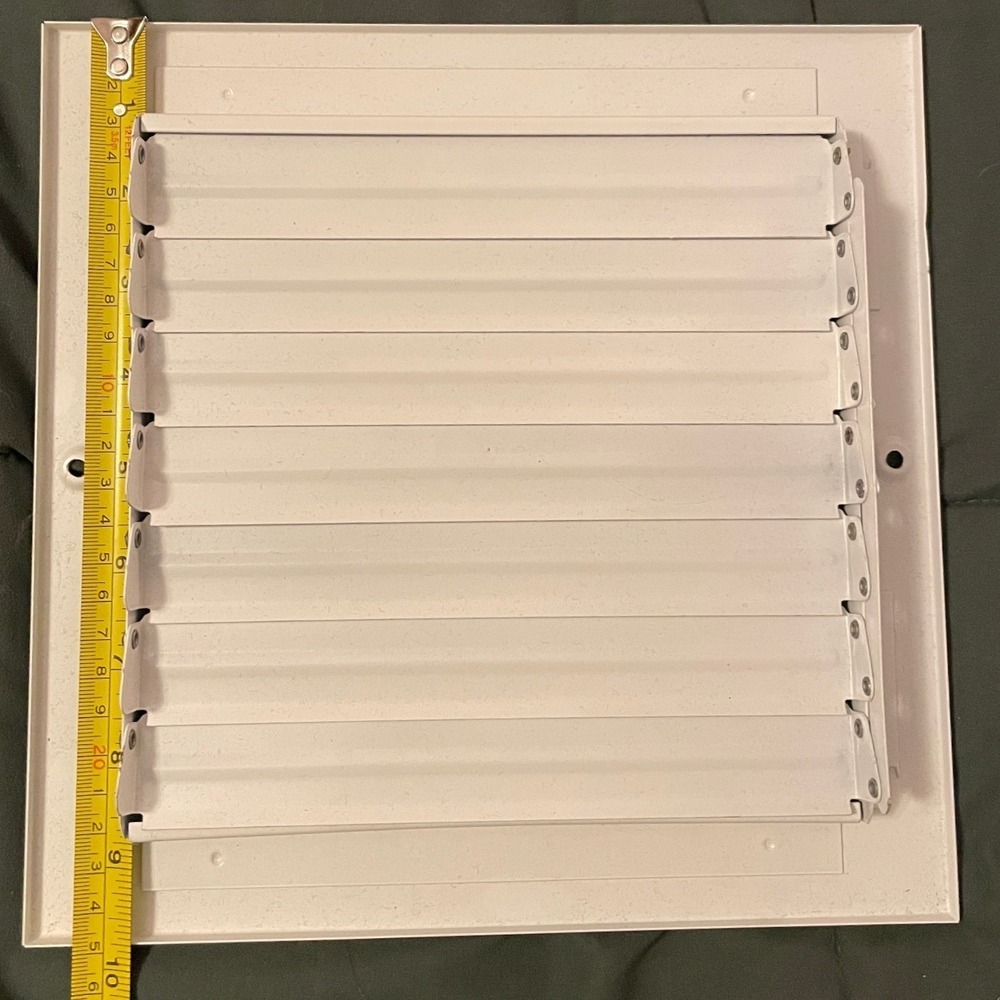 8x8 in White HVAC Wall Vent Diffuser Grill Cover Air Conditioner Louvered 3Way - Picture 4 of 4